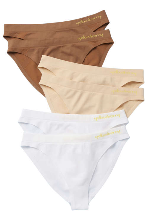 Yellowberry 6pk Scout Seamless Underwear In Multicolored