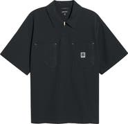 Brixton Journey Water Resistant Short Sleeve Half Zip Popover Shirt