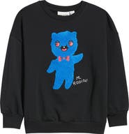 Mini Rodini Kids' Alien Chenille Appliqué Sweatshirt