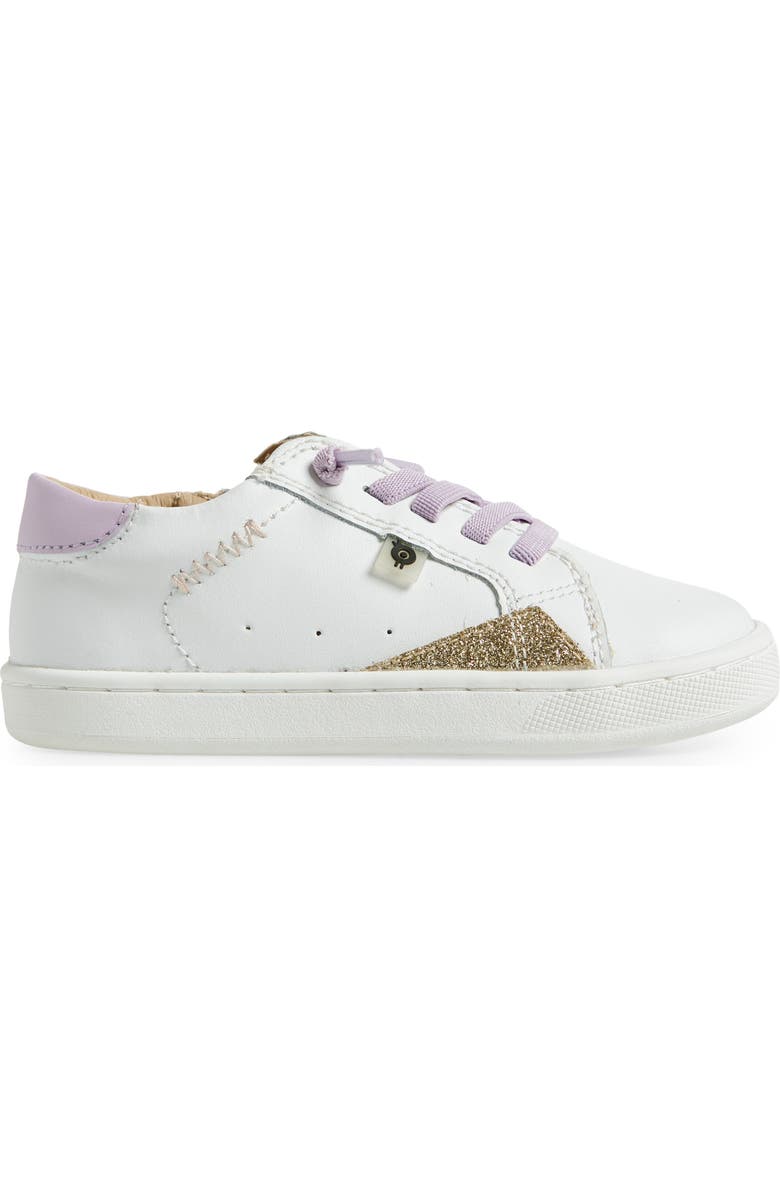 OLD SOLES Kids' Blade Runner Sneaker, Alternate, color, Snow / Lilium / Glam Gold