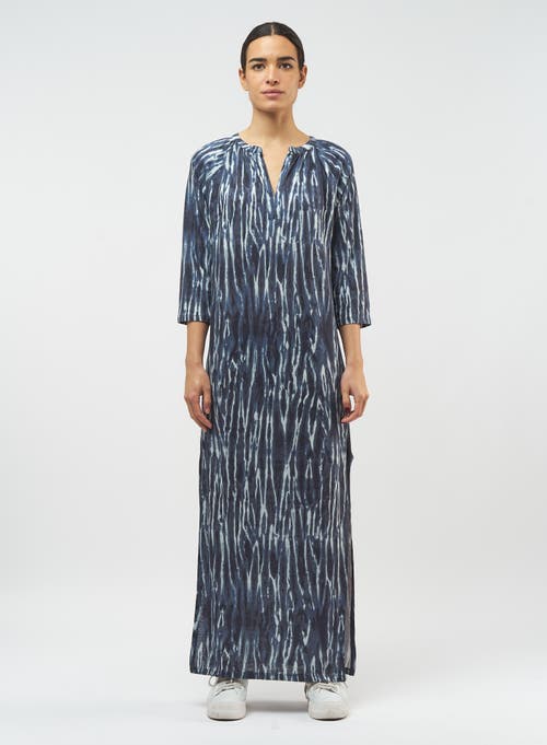 Majestic Filatures Stretch Linen Maxi Dress In Blue
