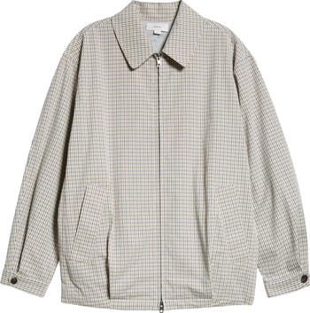 Vince Gardeners Check Oversize Bomber Jacket | Nordstrom
