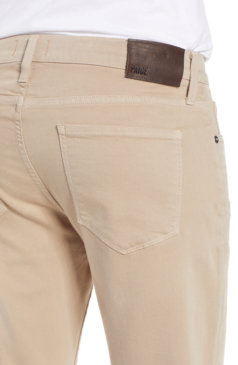 PAIGE Transcend Federal Slim Straight Leg Jeans, Alternate, color, Toasted Almond