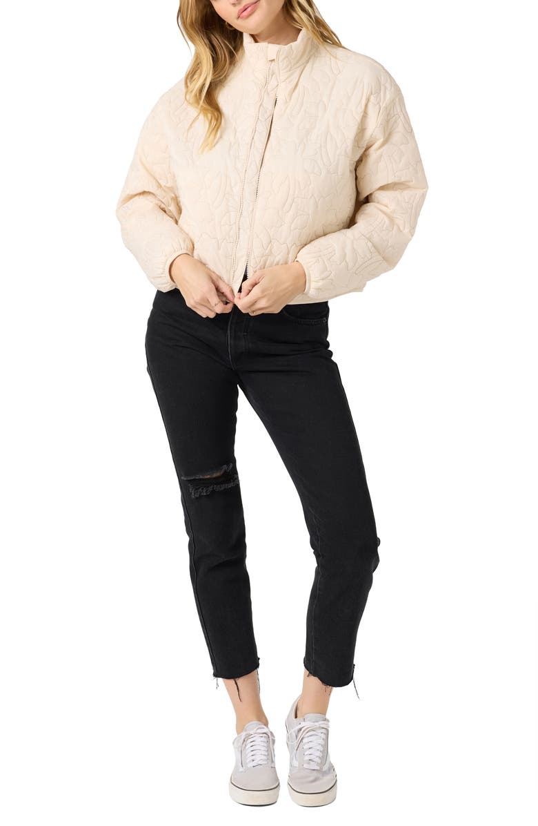 O'Neill Pippin Water Repellent Quilted Jacket, Alternate, color, Tapioca