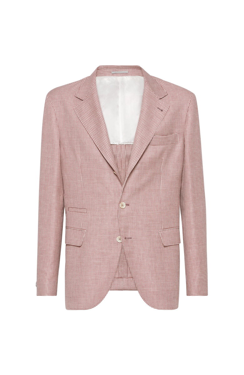 Brunello Cucinelli Houndstooth deconstructed blazer, Main, color, 