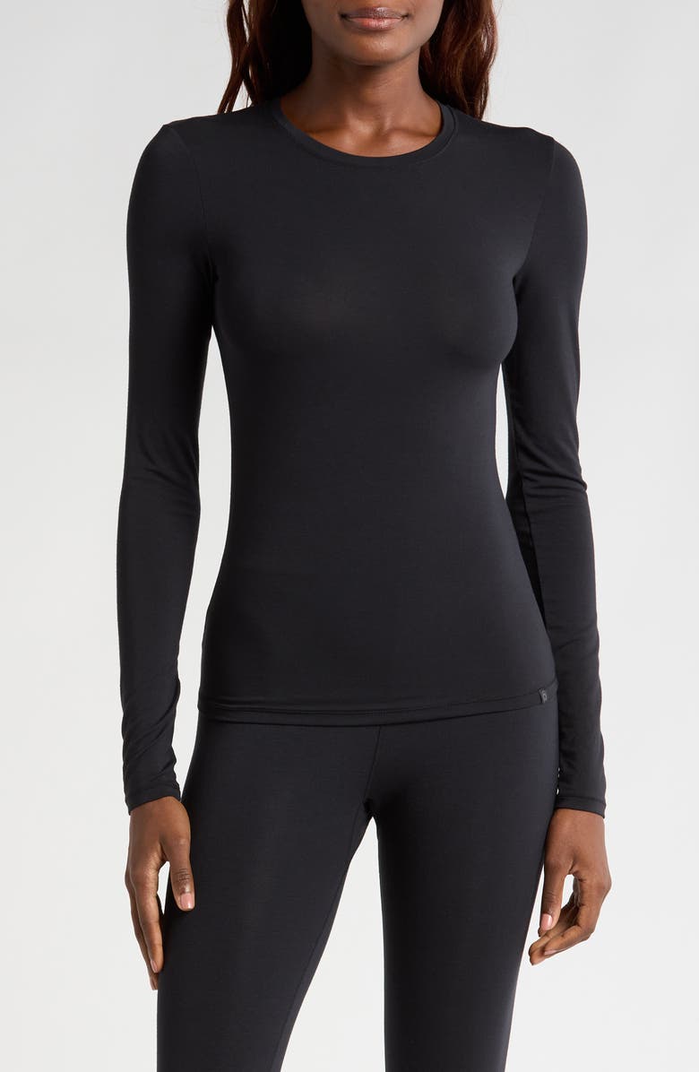 UGG<sup>®</sup> Aidelene Long Sleeve Sleep Top, Main, color, Black
