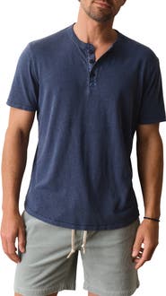 Marine Layer Short Sleeve Hemp & Cotton Henley