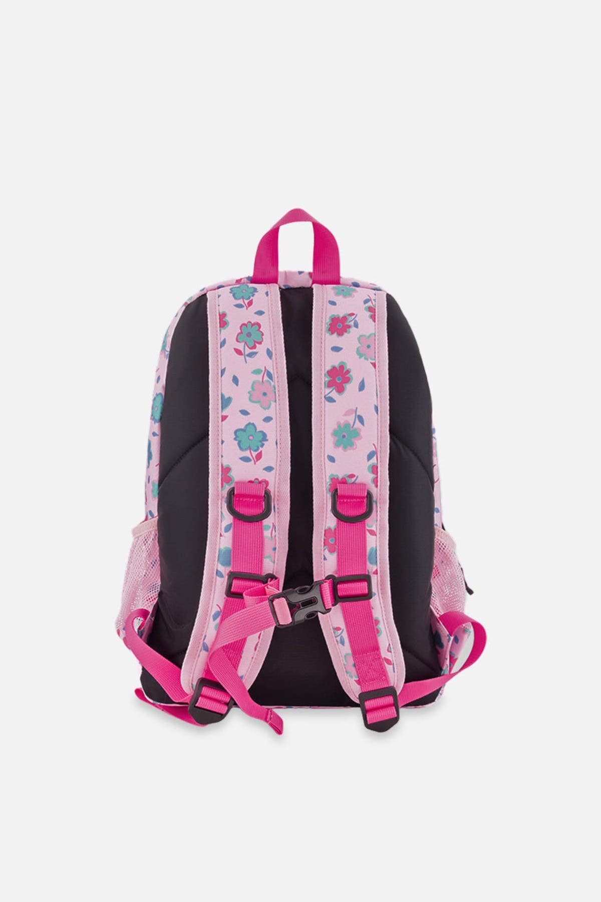 Deux par Deux Flowers Compact Functional Backpack, Alternate, color, Pink Printed Flowers