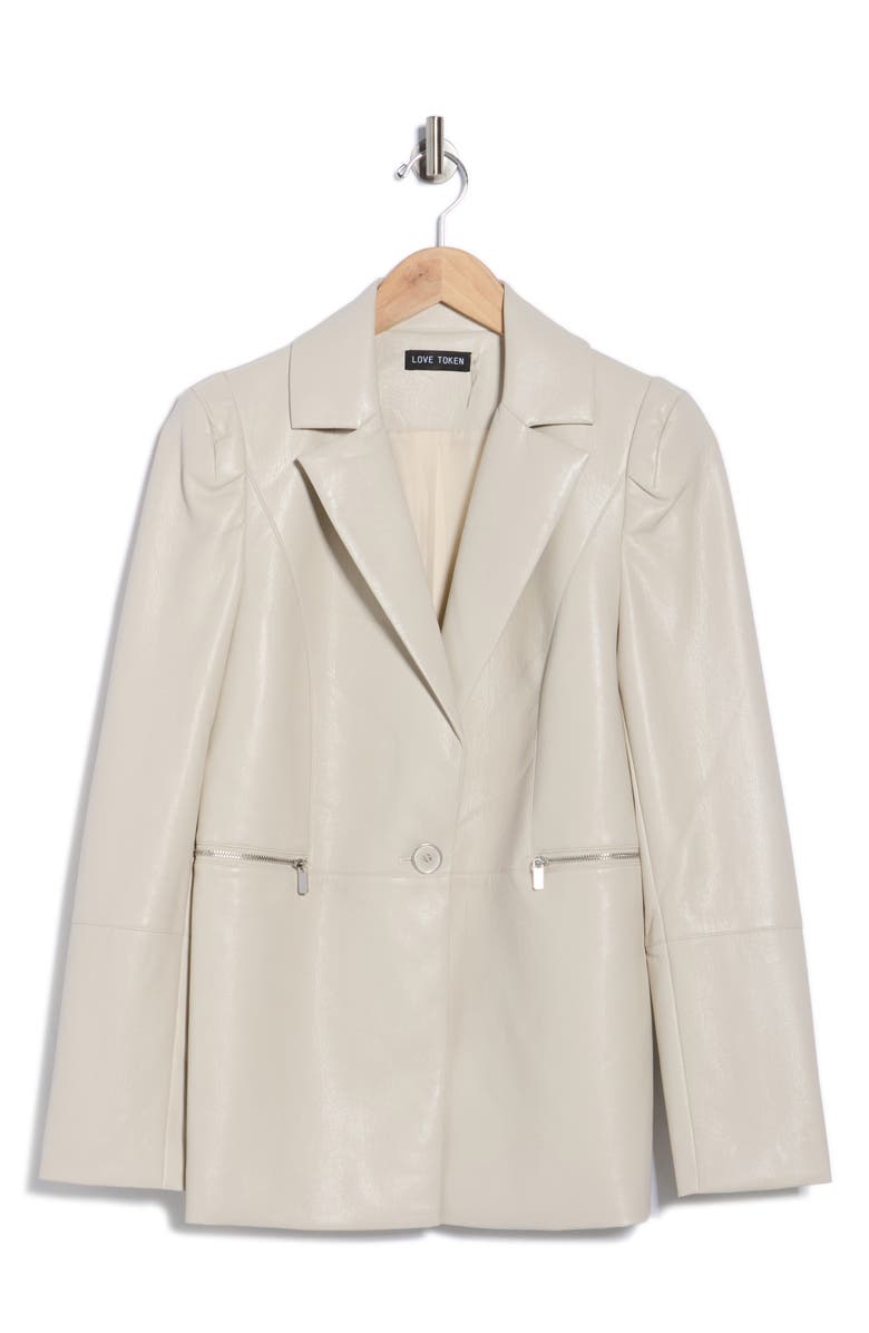 Love Token Ariella Blazer, Alternate, color, Pearl