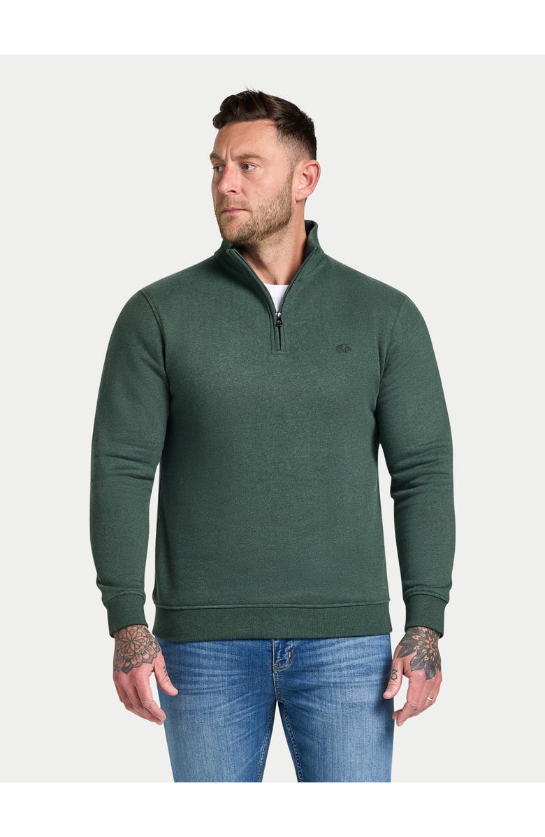 Raging Bull Classic Jersey Quarter Zip Sweatshirt, Main, color, Forest