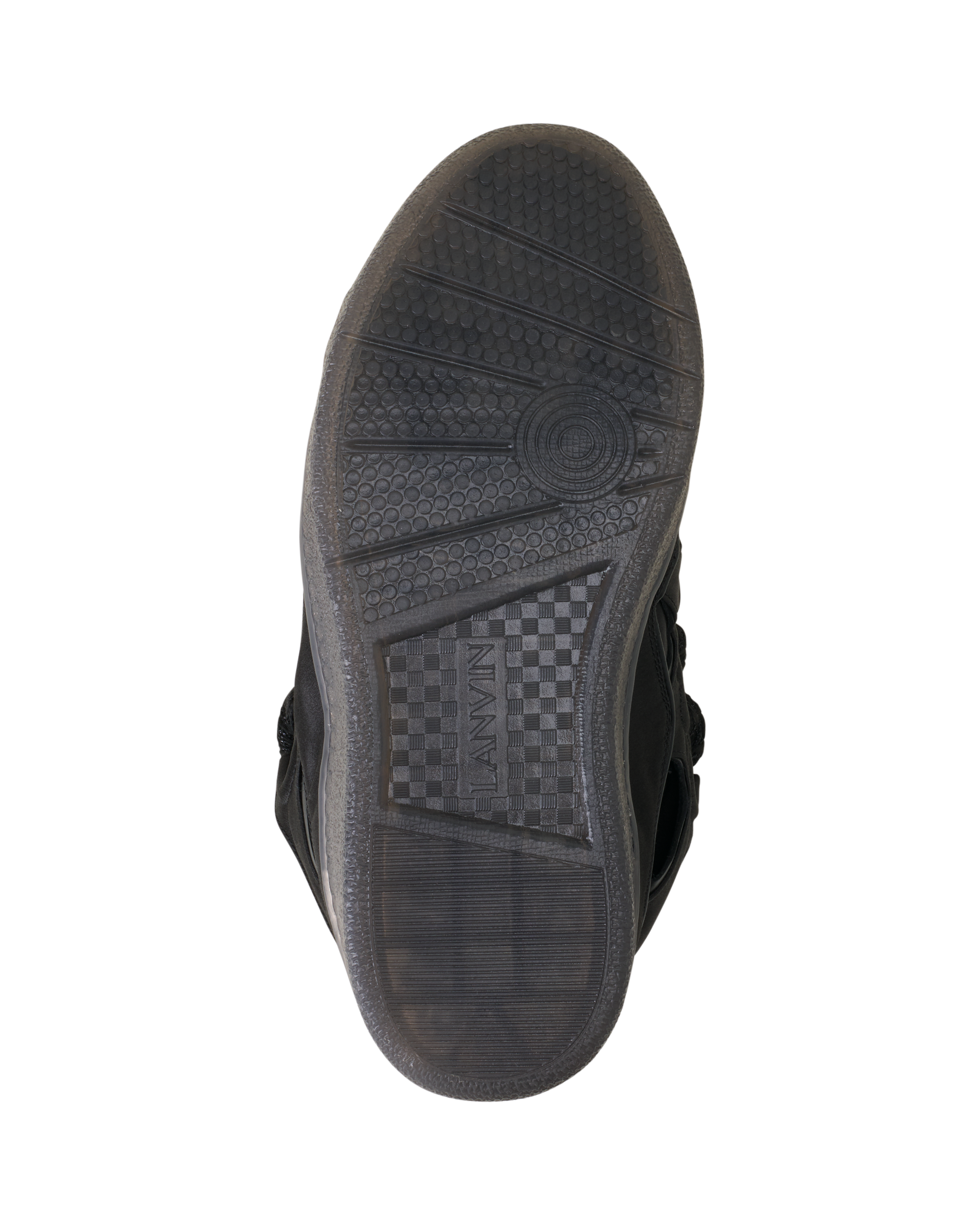 Lanvin Curb Sneakers In Satin, Alternate, color, Black