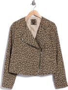 BOSS Leopard Patterned Moto Jacket