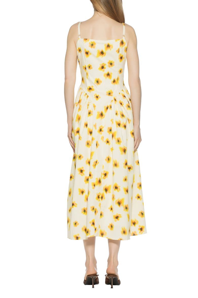Thalassa Midi Dress, Alternate, color, YELLOW FLORAL