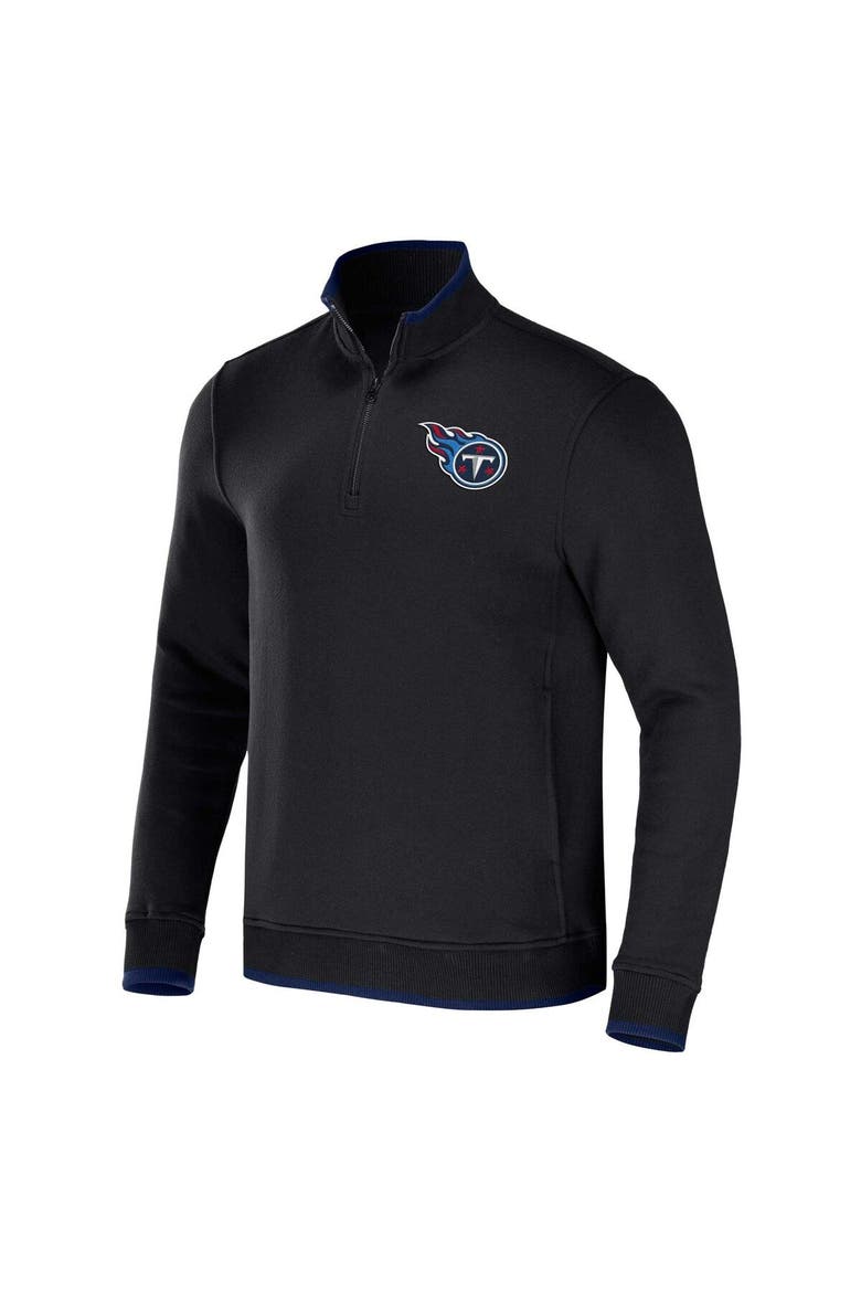 Men's NFL x Darius Rucker Collection by Fanatics Black Tennessee Titans Logo Quarter-Zip Top, Alternate, color, Black
