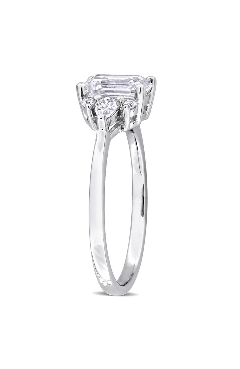 Julianna B. Moissanite Engagement Ring Sterling Silver, Alternate, color, Sterling Silver