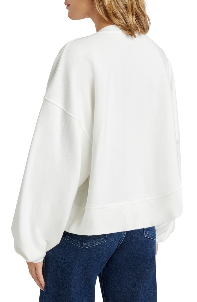 Henley Balloon Sleeve Sweatshirt