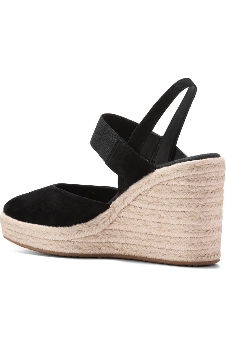 Cole Haan Kenna Espadrille Wedge Sandal, Alternate, color, Black Suede / Black Elastic