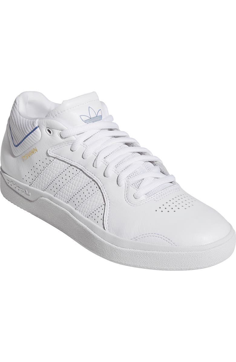 adidas Tyshawn Skateboarding Sneaker, Main, color, White/ Bluebird/ Gold
