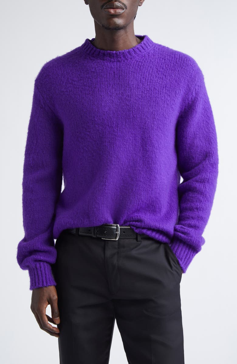 TOM FORD Pure Cashmere Crewneck Sweater, Main, color, Gv590 Electric Purple