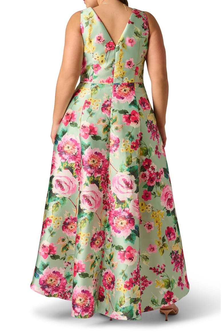 High-Low Fit & Flare Midi Cocktail Dress, Alternate, color, MINT MULTI