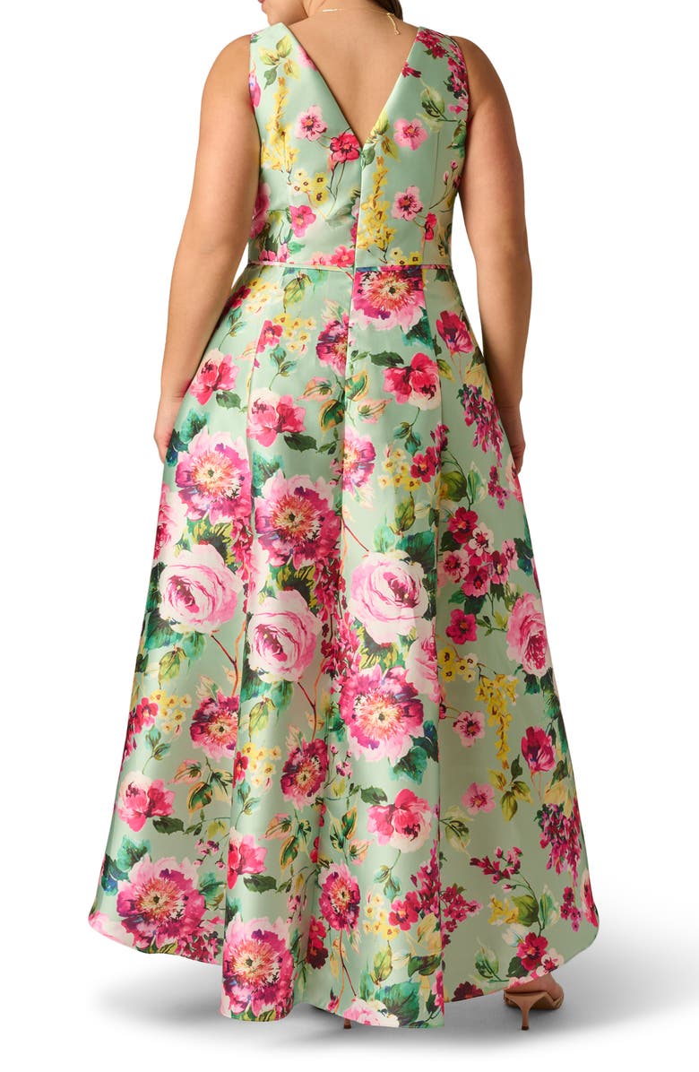 Adrianna Papell High-Low Fit & Flare Midi Cocktail Dress, Alternate, color, 