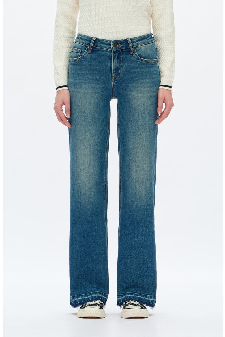 Low Rise Wide Leg Jeans, Main, color, RETRO DARK BLUE