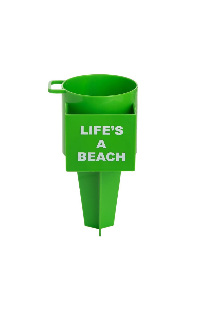 Beachcombers 8" Plastic Green Lifes Beach Drink Spike, Main, color, Green