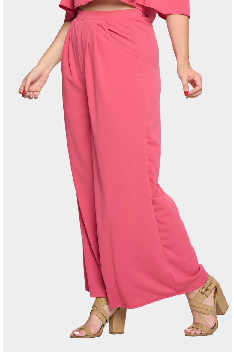 Rachel Pocket High Waist Wide Leg Pants, Alternate, color, PINK