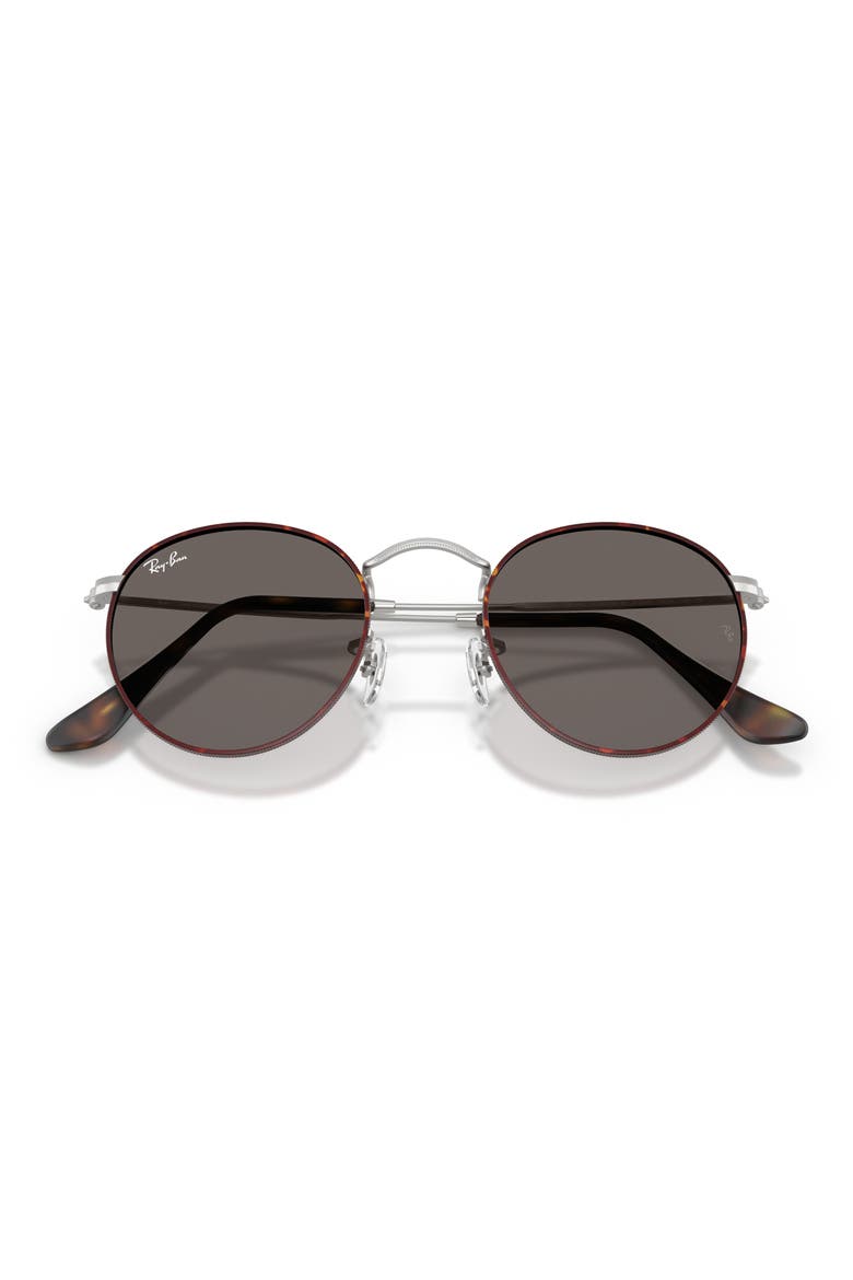 Icons 53mm Retro Sunglasses, Alternate, color, MATTE HAVANA ON MATTE SILVER