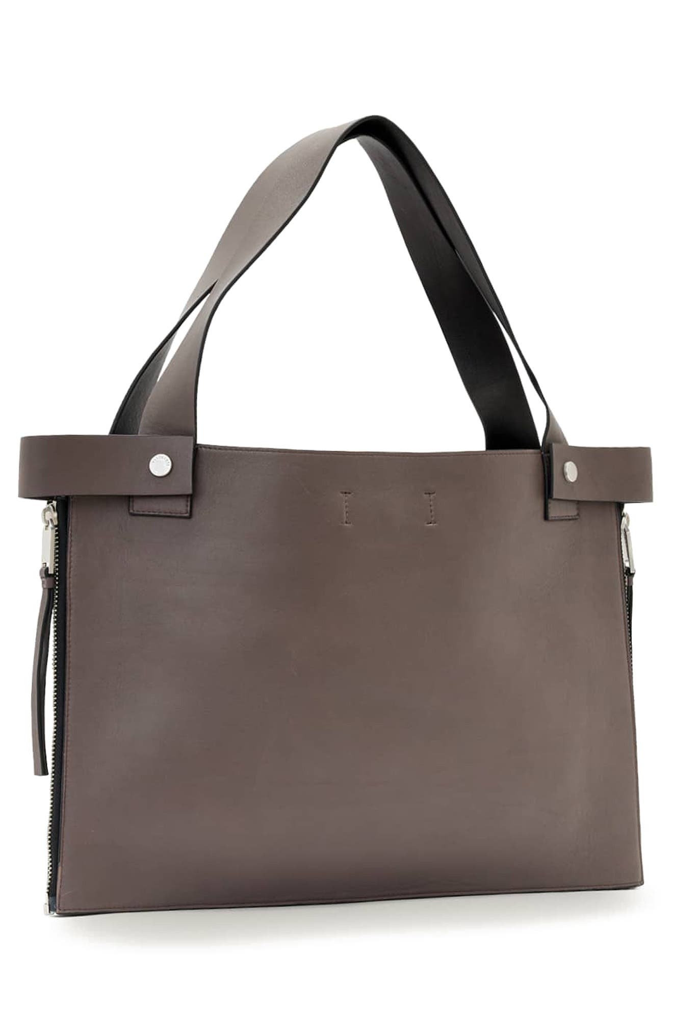 Marlo Leather East/West Tote, Alternate, color, MOCHA BROWN