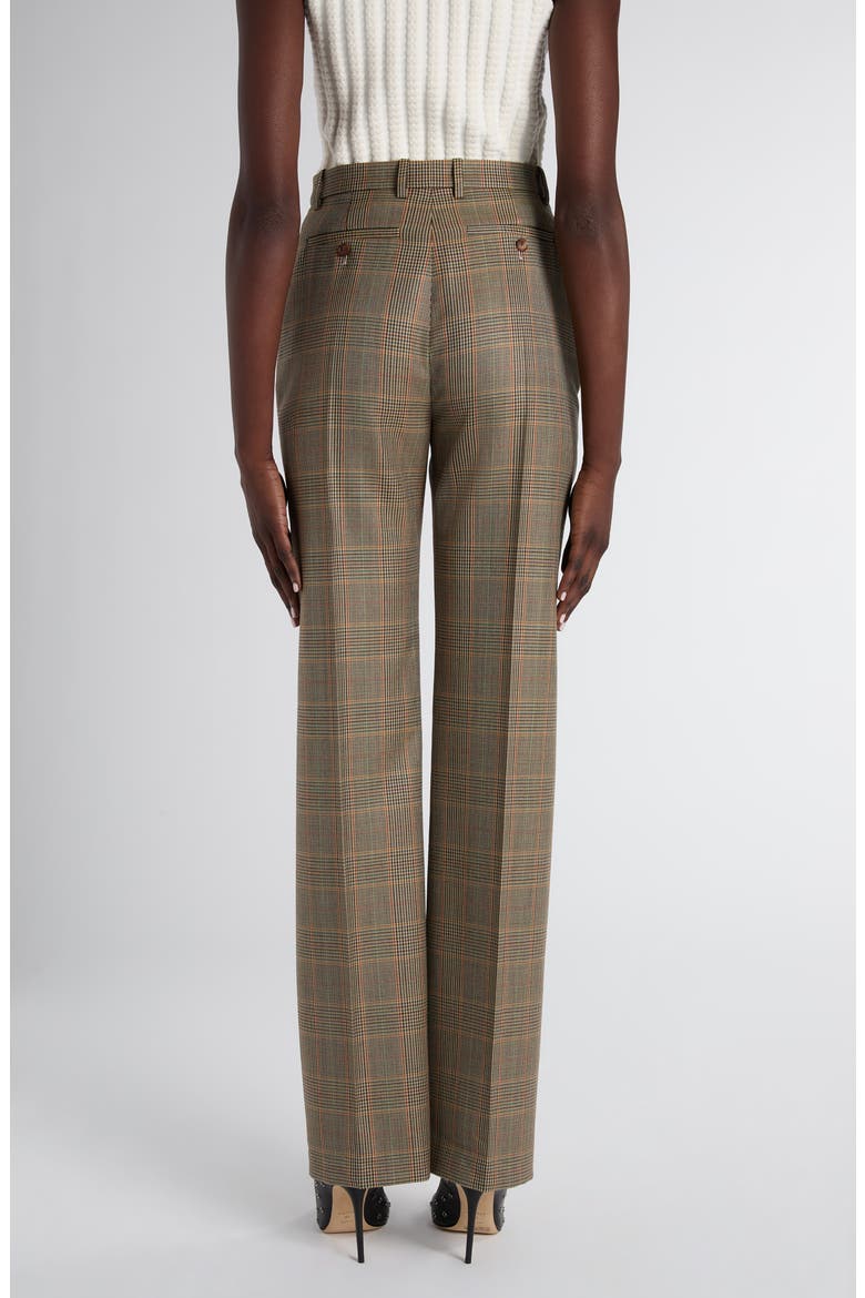 Country Glen Plaid High Waist Wool Straight Leg Pants, Alternate, color, OFF WHITE MULTI