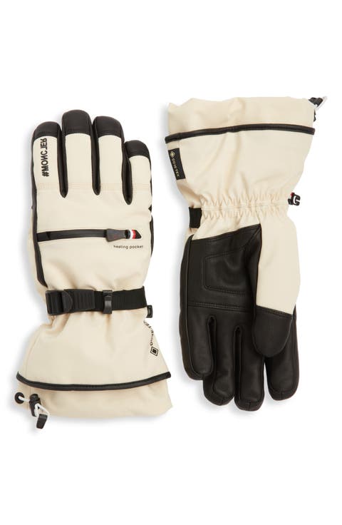 Leather Trim Ski Gloves