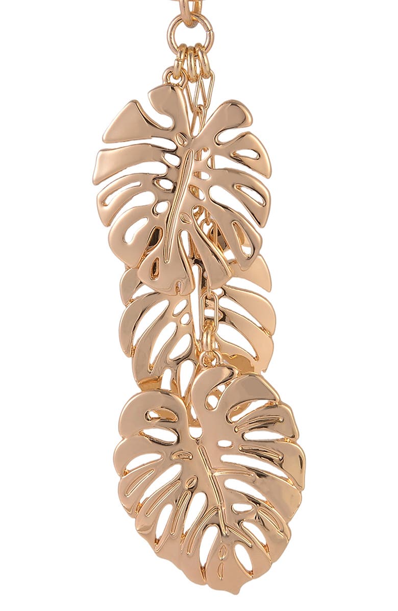 Rachel Roy Monstera Leaf Bag Charm, Alternate, color, Gold