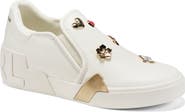 KARL LAGERFELD PARIS Maude Flirt Charm Embellished Slip-On Sneaker