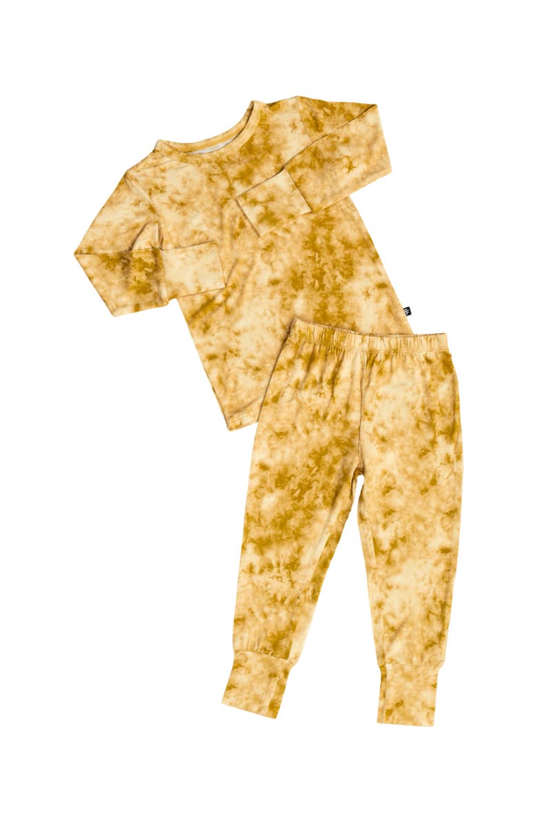 Laree + Co Tie-Dye 2-Piece Pajama Set, Main, color, Mustard