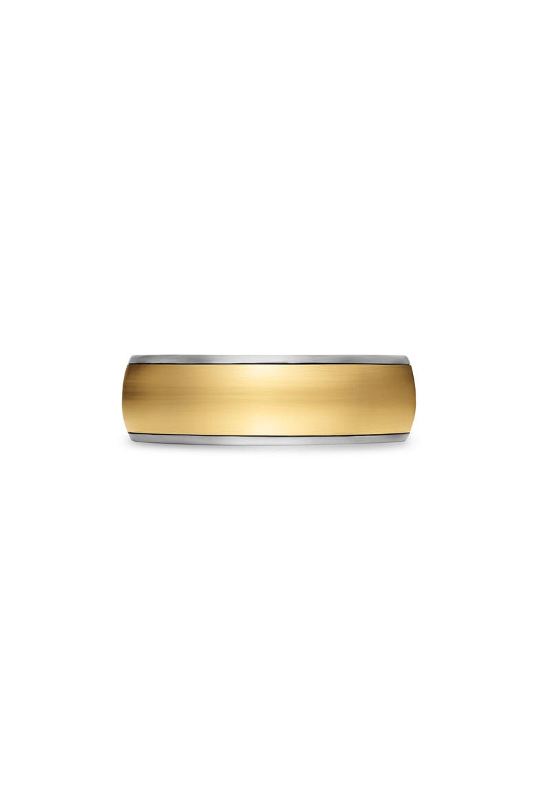 Streamline Band Ring in Sterling Silver with 18K Yellow Gold, 7.6mm, Main, color, GOLD/ SILVER