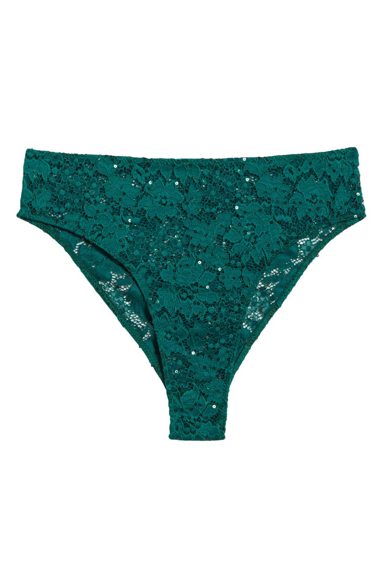 KILO BRAVA High Leg Lace Briefs, Alternate, color, Emerald