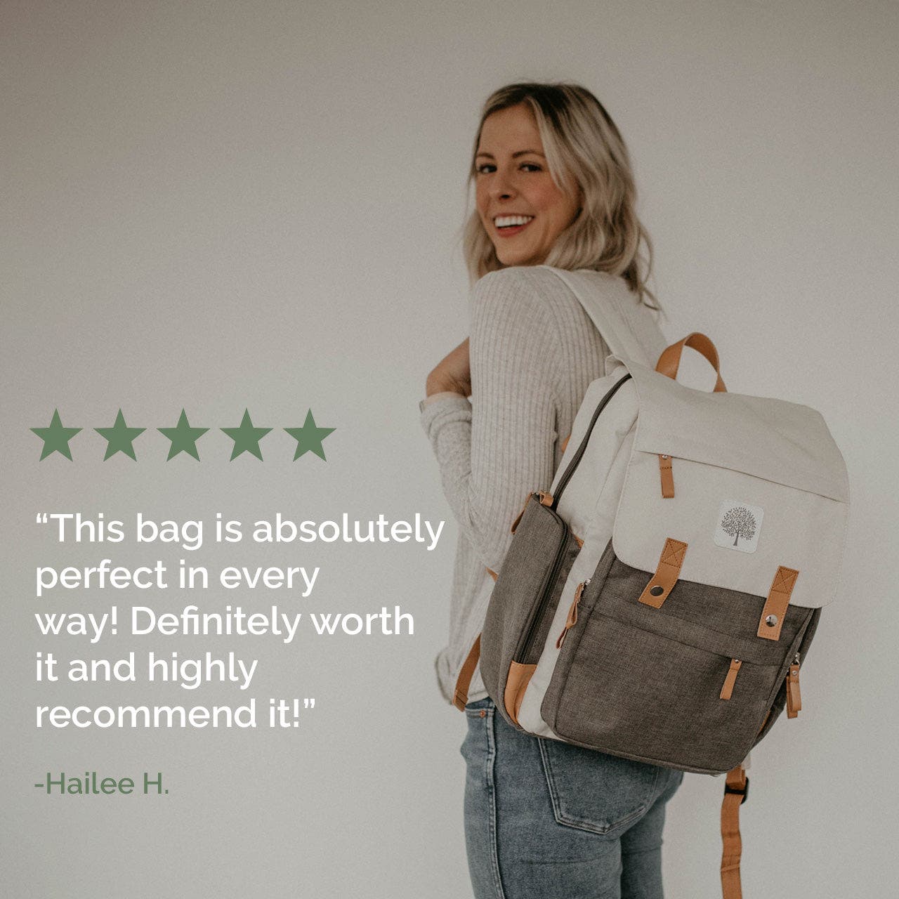 Parker Baby Co. Birch Bag Diaper Backpack, Alternate, color, Cream