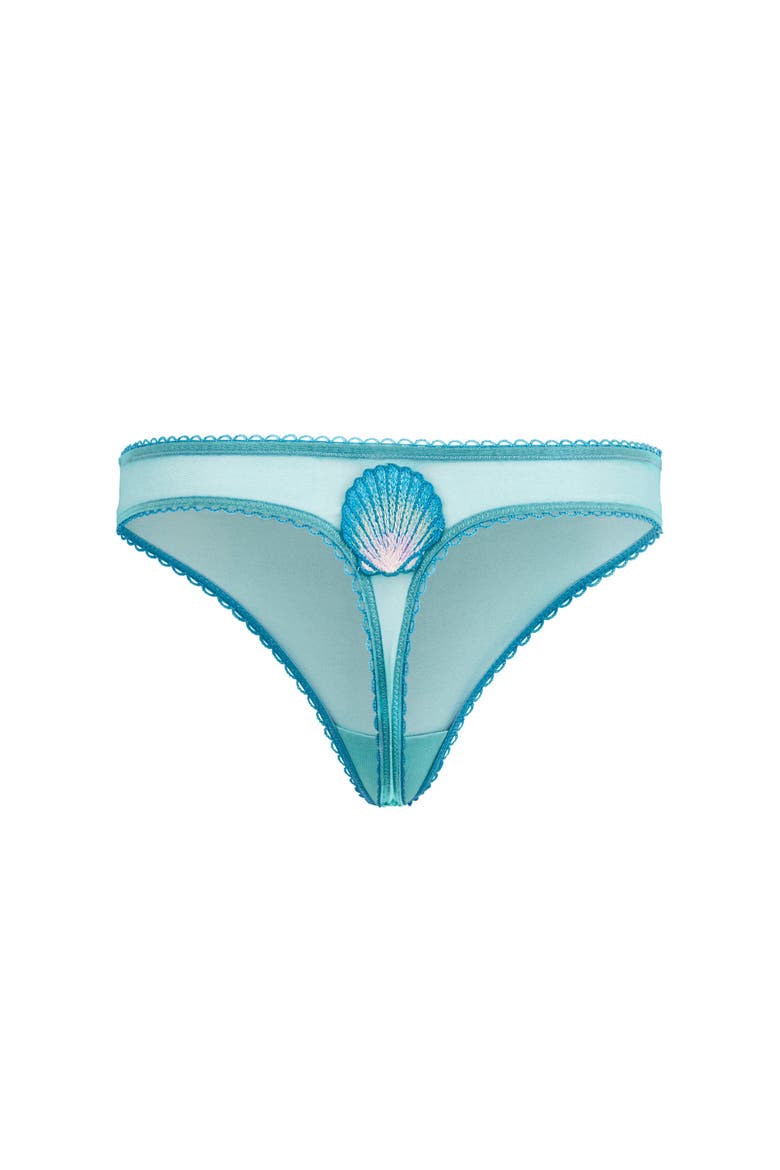Alyshia Thong Panties, Alternate, color, Novelty blue