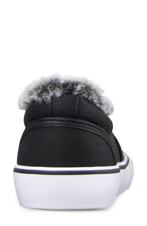 Lugz Clipper Faux Fur Slip-on Sneaker In Black/white