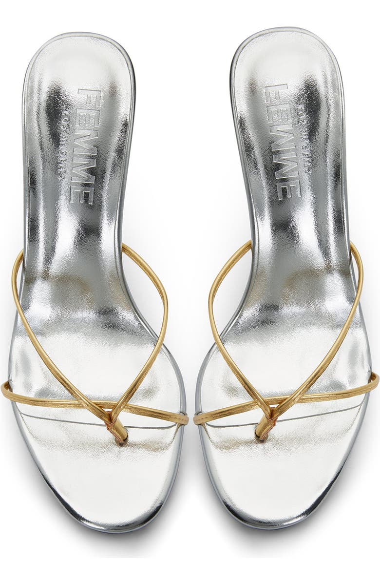 FEMME Sicilian Mule, Alternate, color, Gold & Silver
