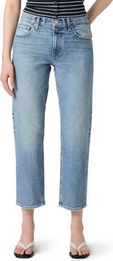 PAIGE Morgan Mid Rise Ankle Straight Leg Jeans