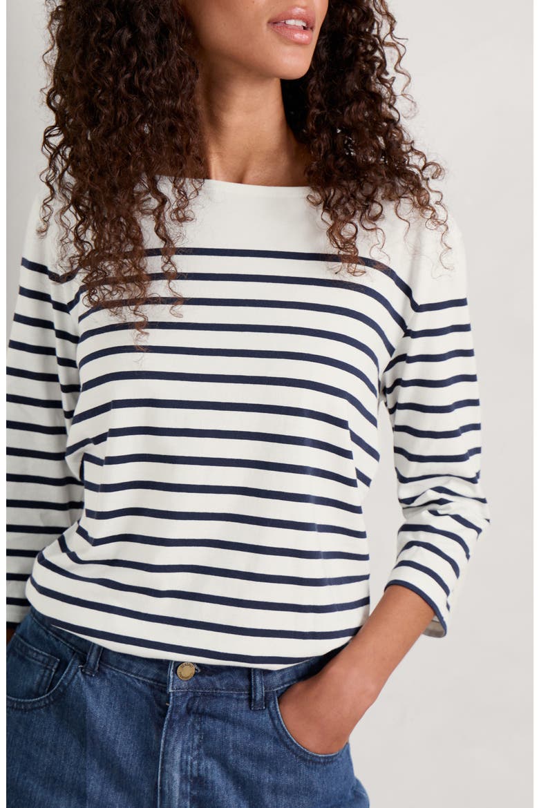 Sailor Stripe Organic Cotton Top, Main, color, FALMOUTH BRETON CHALK MARITIME