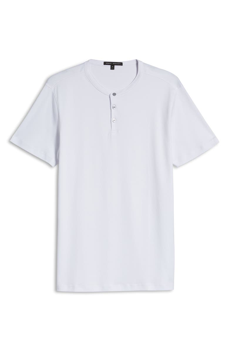 Robert Barakett Georgia Solid Henley Shirt, Alternate, color, White