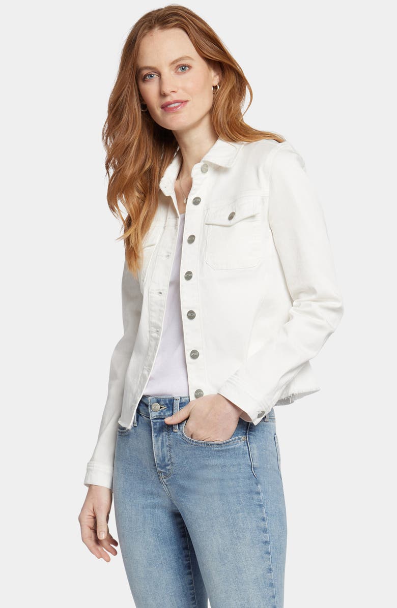 NYDJ Fray Hem Denim Jacket, Alternate, color,