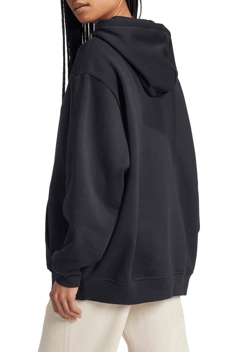 Trefoil Essentials Oversized Lifestyle Hoodie, Alternate, color, BLACK