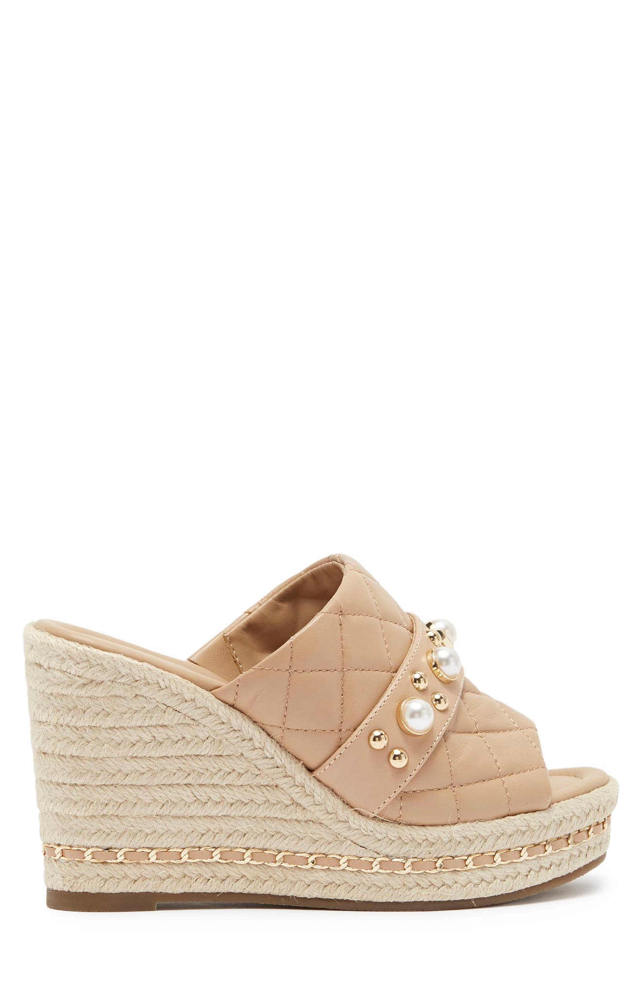 Camela Espadrille Wedge Sandal, Alternate, color, LATTE