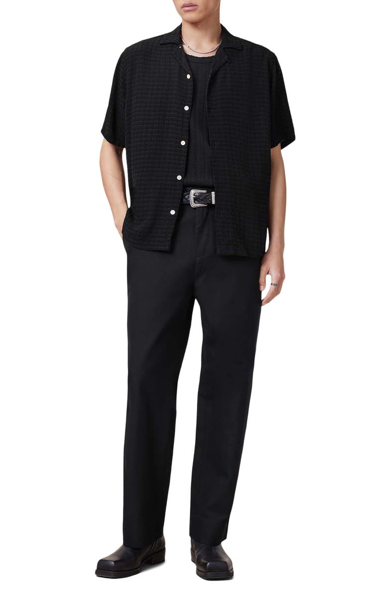 AllSaints Madin Seersucker Camp Shirt, Alternate, color,