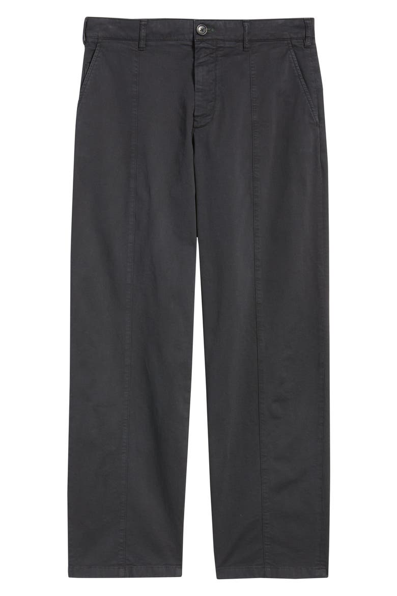 Tailored Cotton Stretch Twill Pants, Alternate, color, BLACK