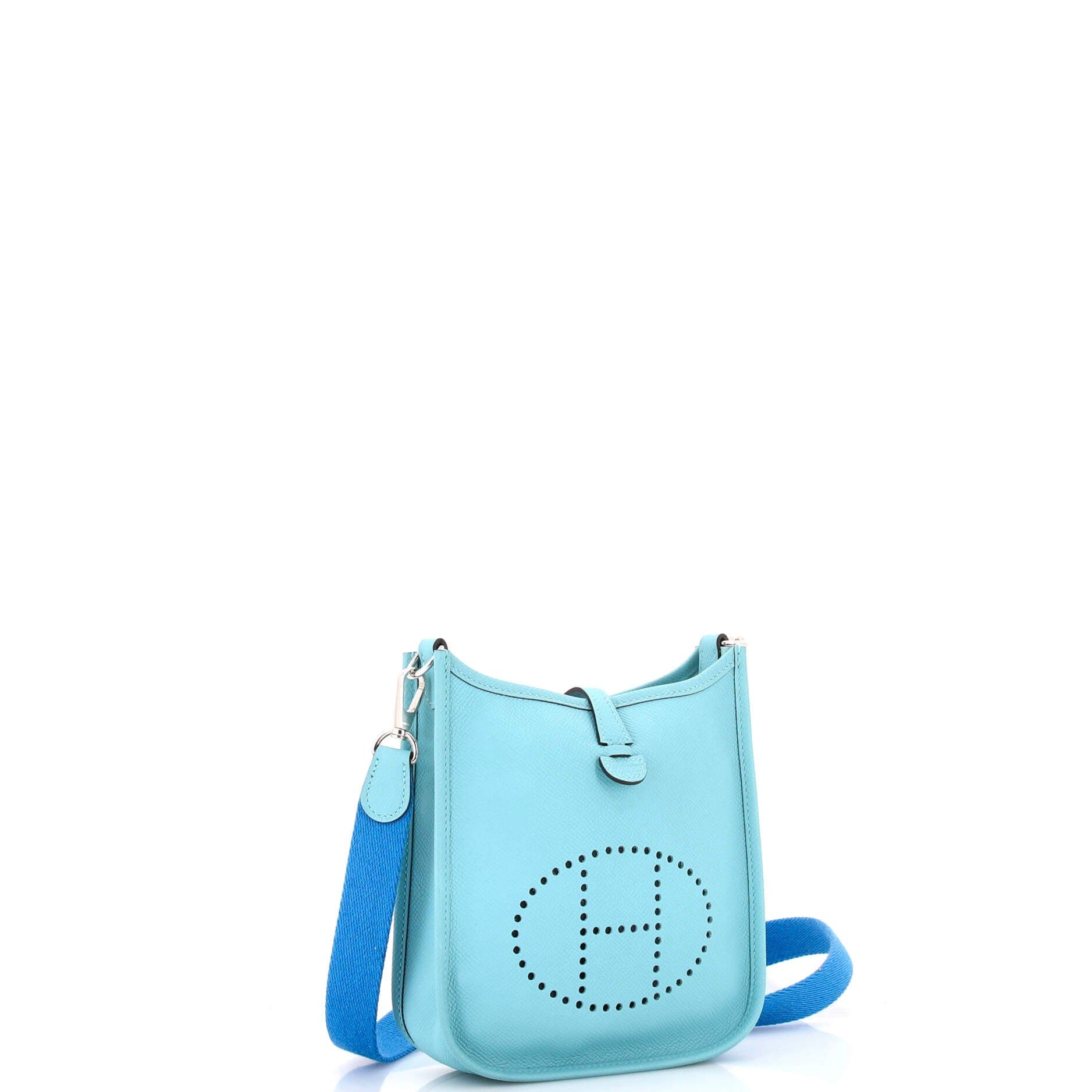 Pre-Owned Hermes Evelyne Bag Gen III Epsom TPM, Alternate, color, Bleu Atoll